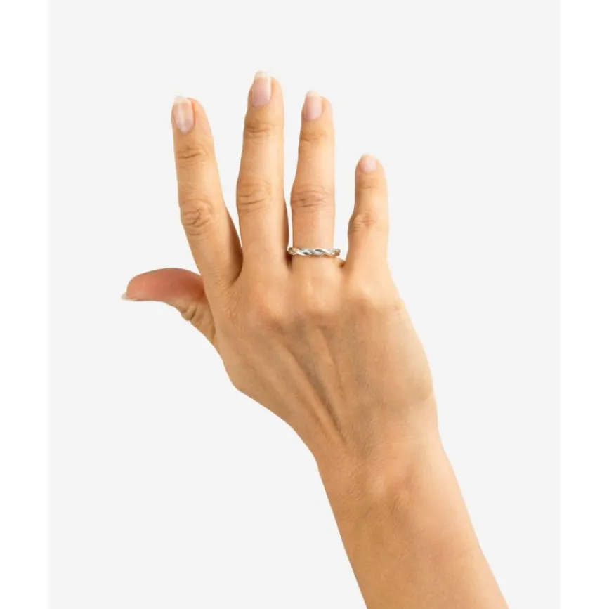 Buddha to Buddha Silber Ringe | Silberschmuck-Stacking Ring Katja Twist Silber